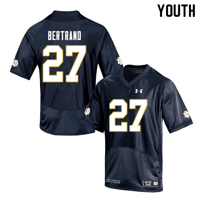 Youth #27 JD Bertrand Notre Dame Fighting Irish College Football Jerseys Sale-Navy